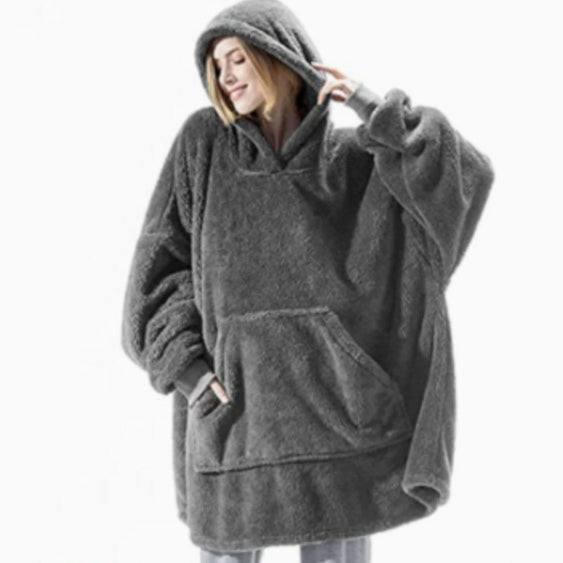 Cozy Hoodie Blanket - Grey
