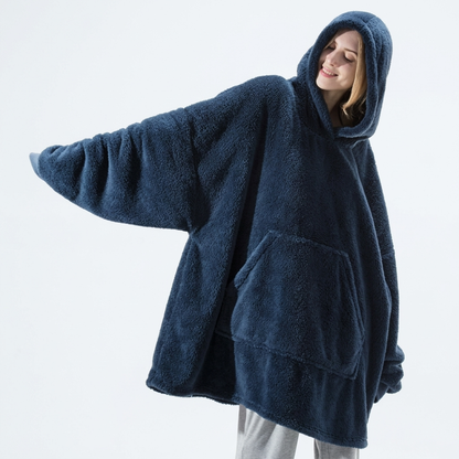 Cozy Hoodie Blanket - Navy